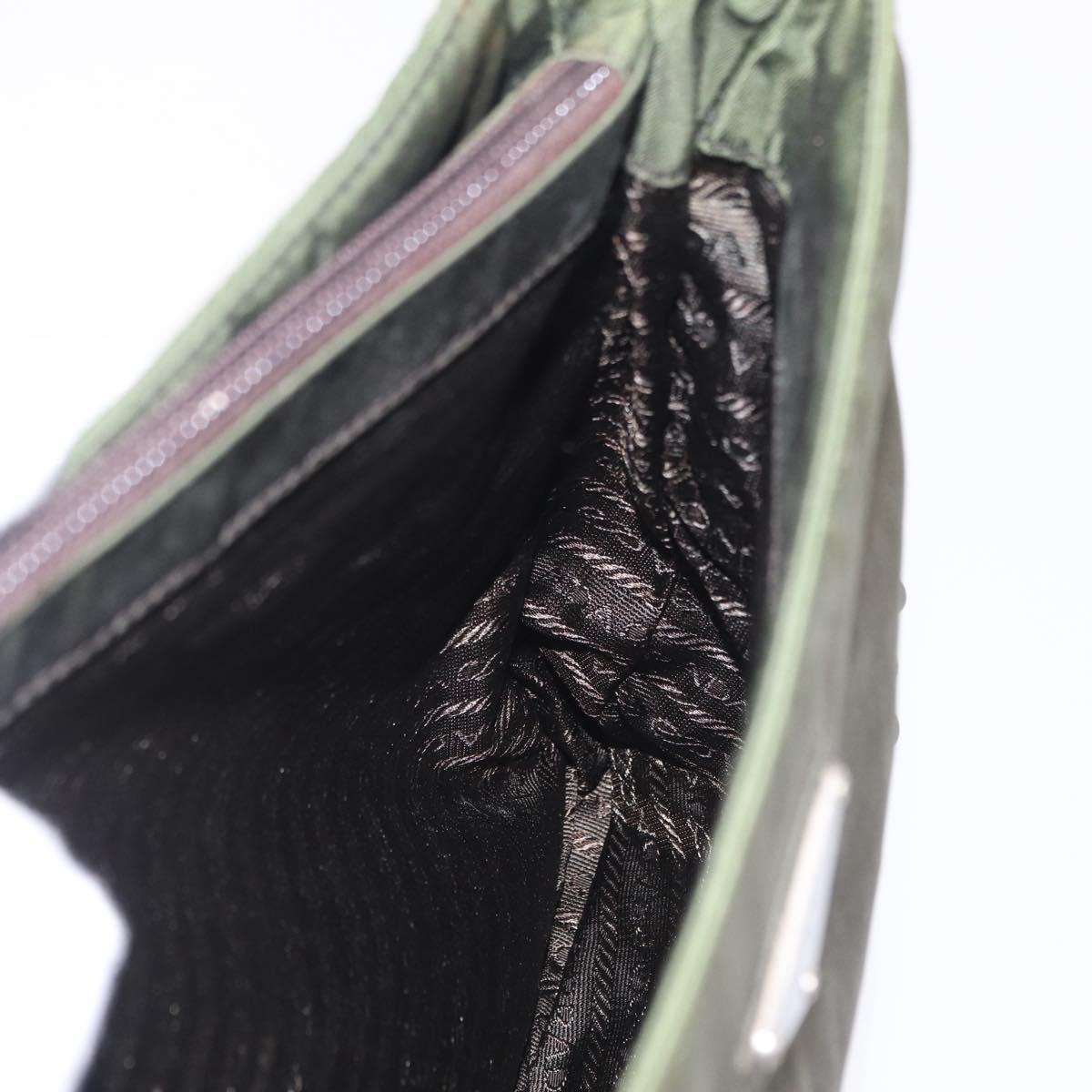 Prada Green Nylon Strap Shoulder Bag