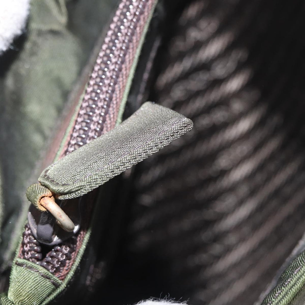 Prada Green Nylon Strap Shoulder Bag