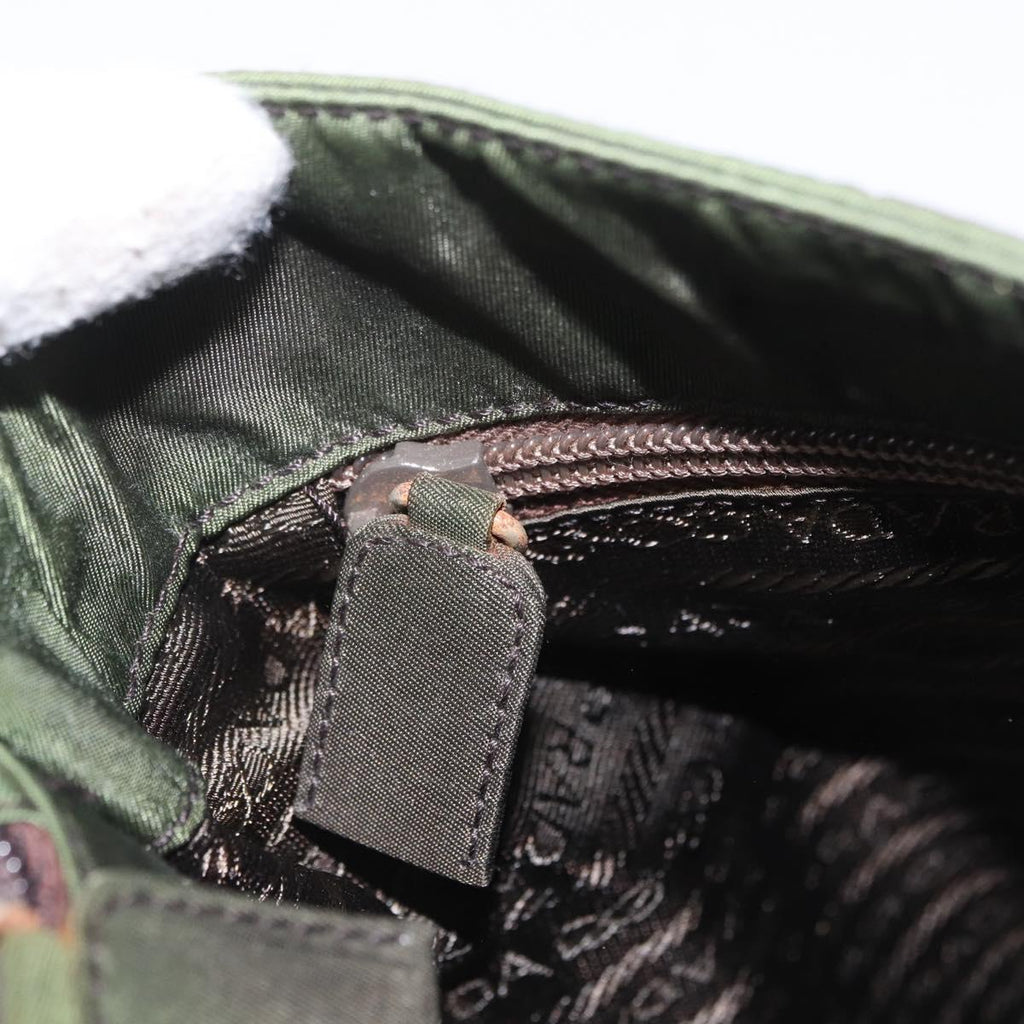 Prada Green Nylon Strap Shoulder Bag