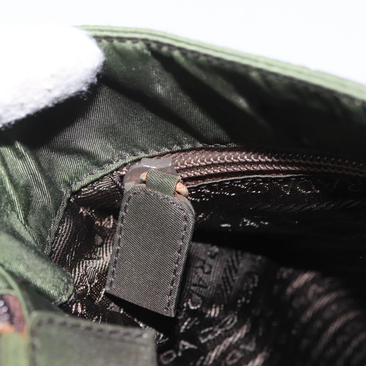 Prada Green Nylon Strap Shoulder Bag