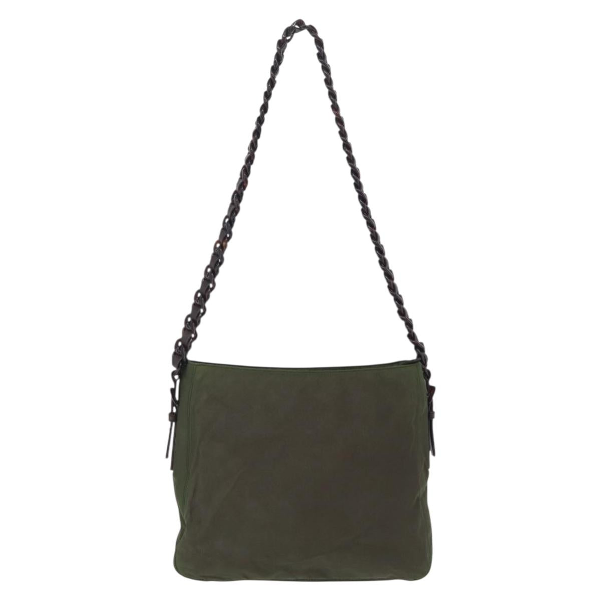 Prada Green Nylon Strap Shoulder Bag