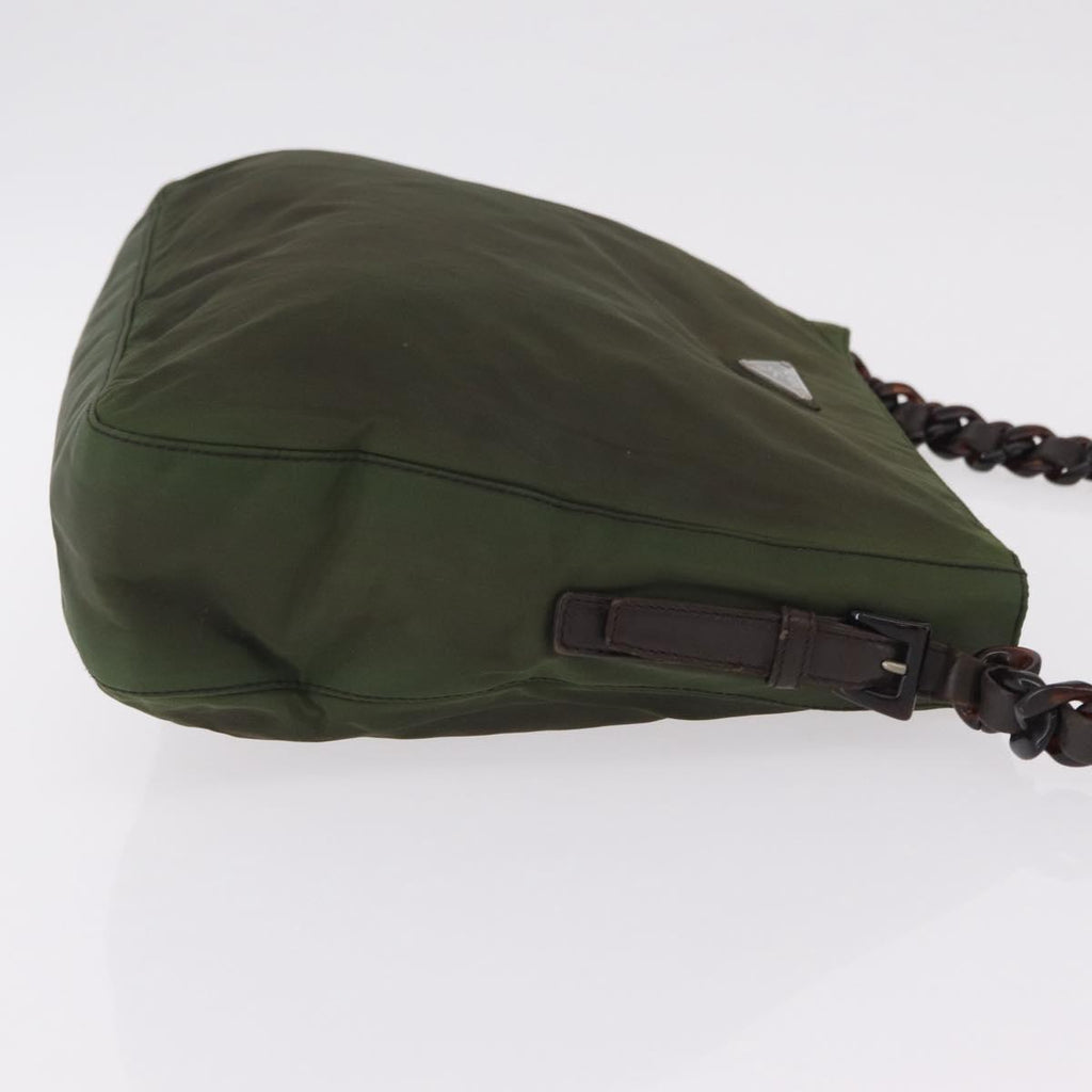Prada Green Nylon Strap Shoulder Bag