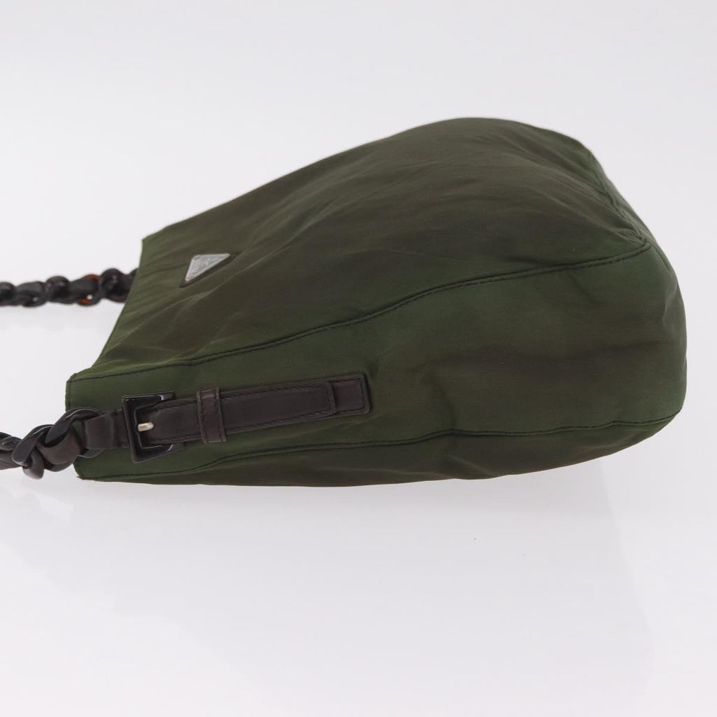 Prada Green Nylon Strap Shoulder Bag