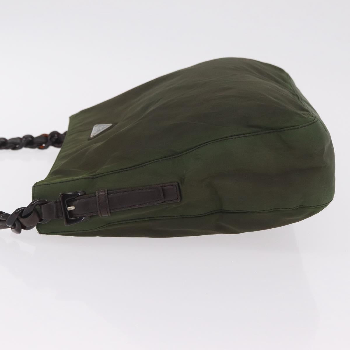 Prada Green Nylon Strap Shoulder Bag