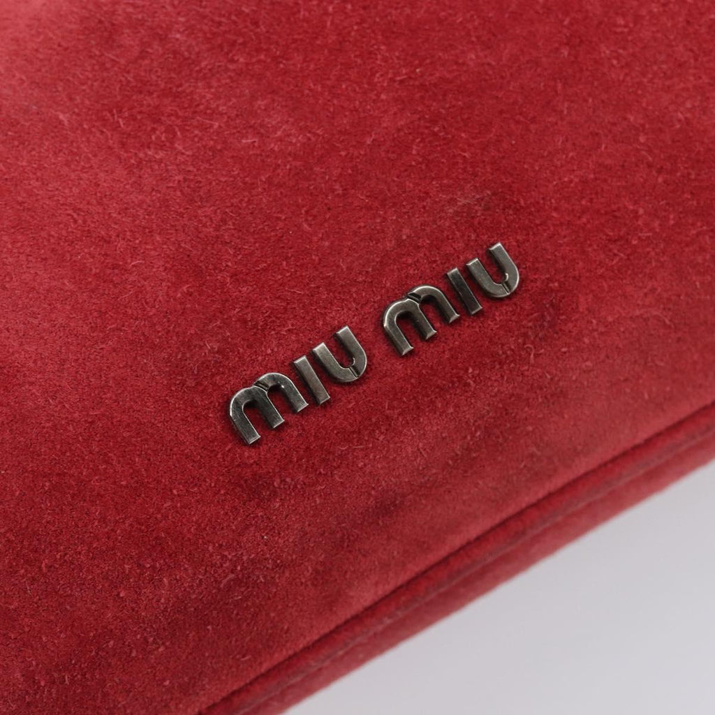 Miu Miu Red Suede Clutch