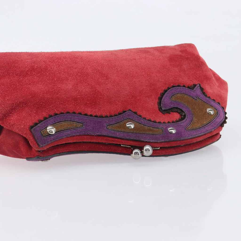 Miu Miu Red Suede Clutch