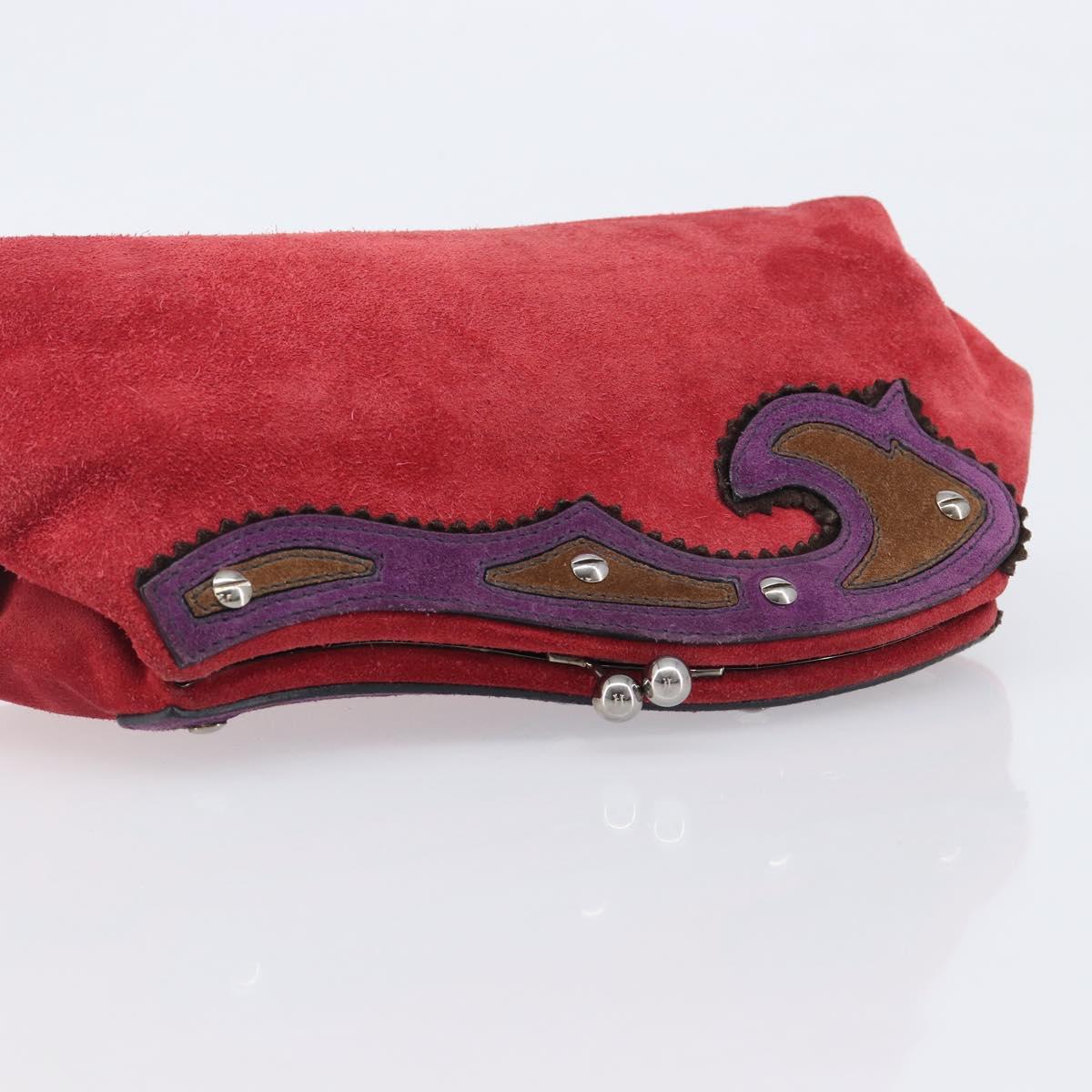 Miu Miu Red Suede Clutch