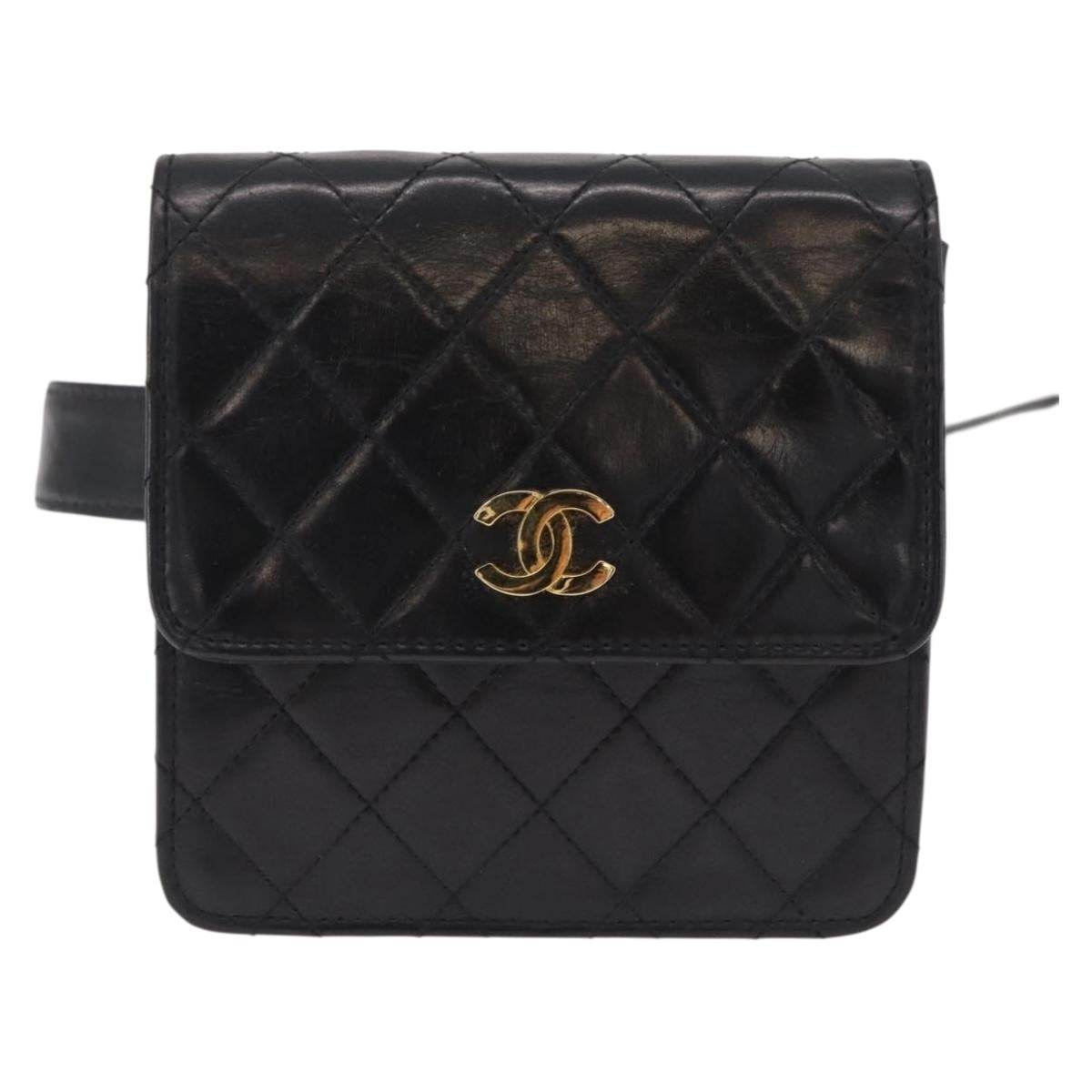 Chanel Black Quilted Belt Bag