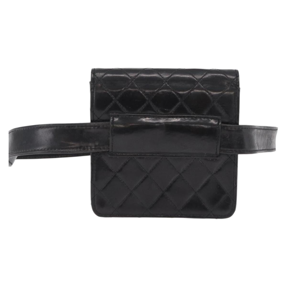 Chanel Black Quilted Belt Bag