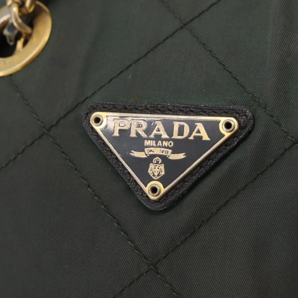 Prada Green Quilted Shoulder Bag