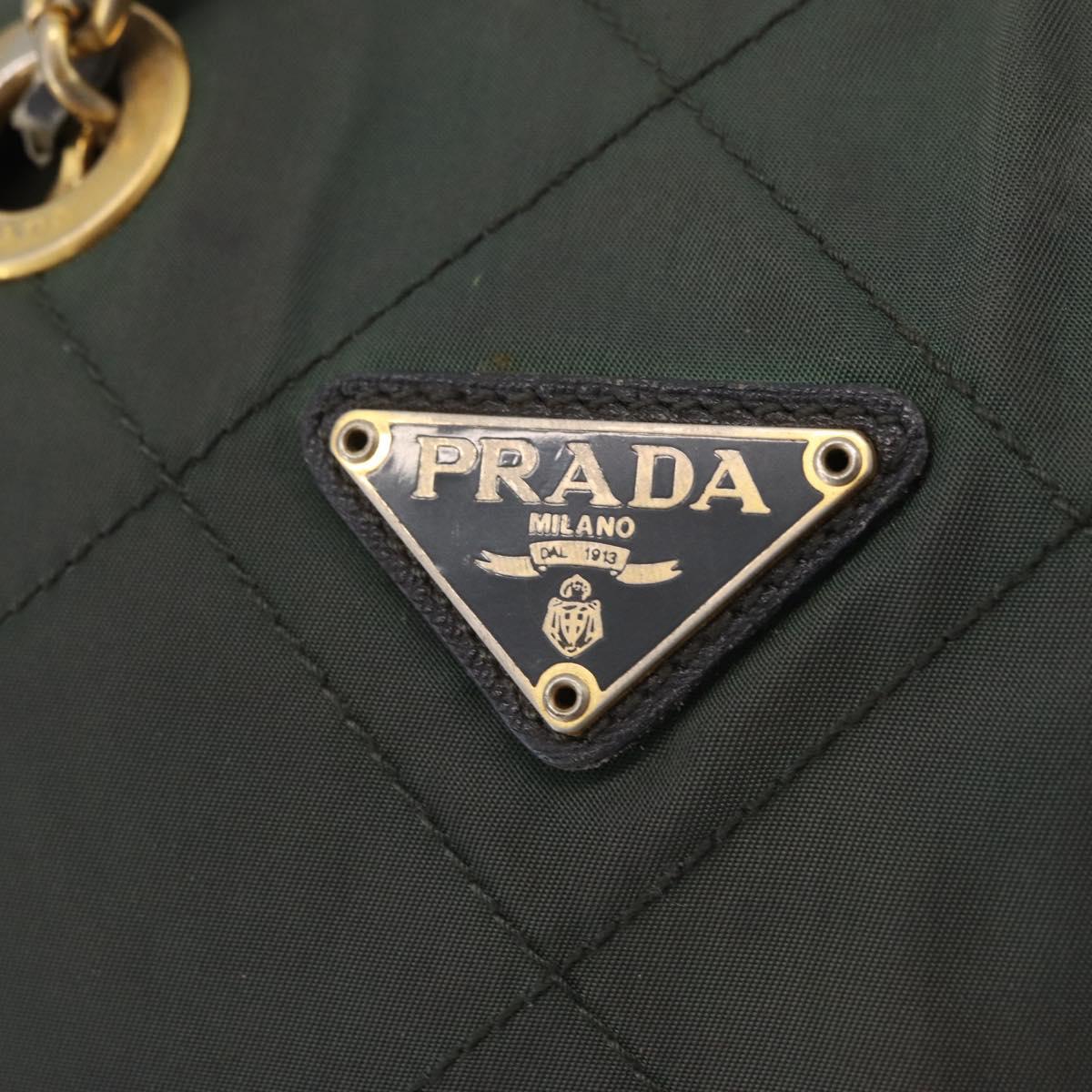 Prada Green Quilted Shoulder Bag