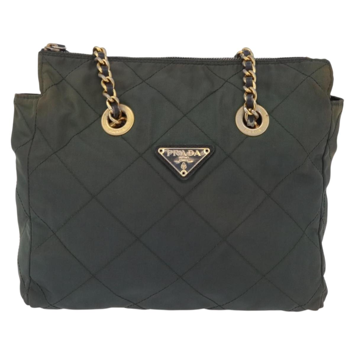 Prada Green Quilted Shoulder Bag