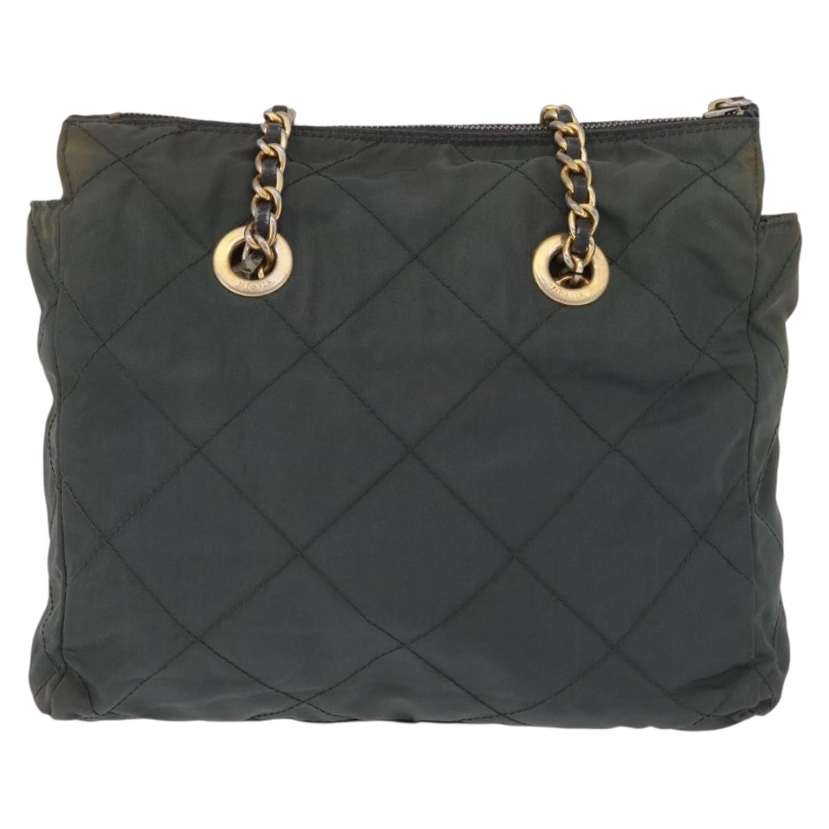 Prada Green Quilted Shoulder Bag