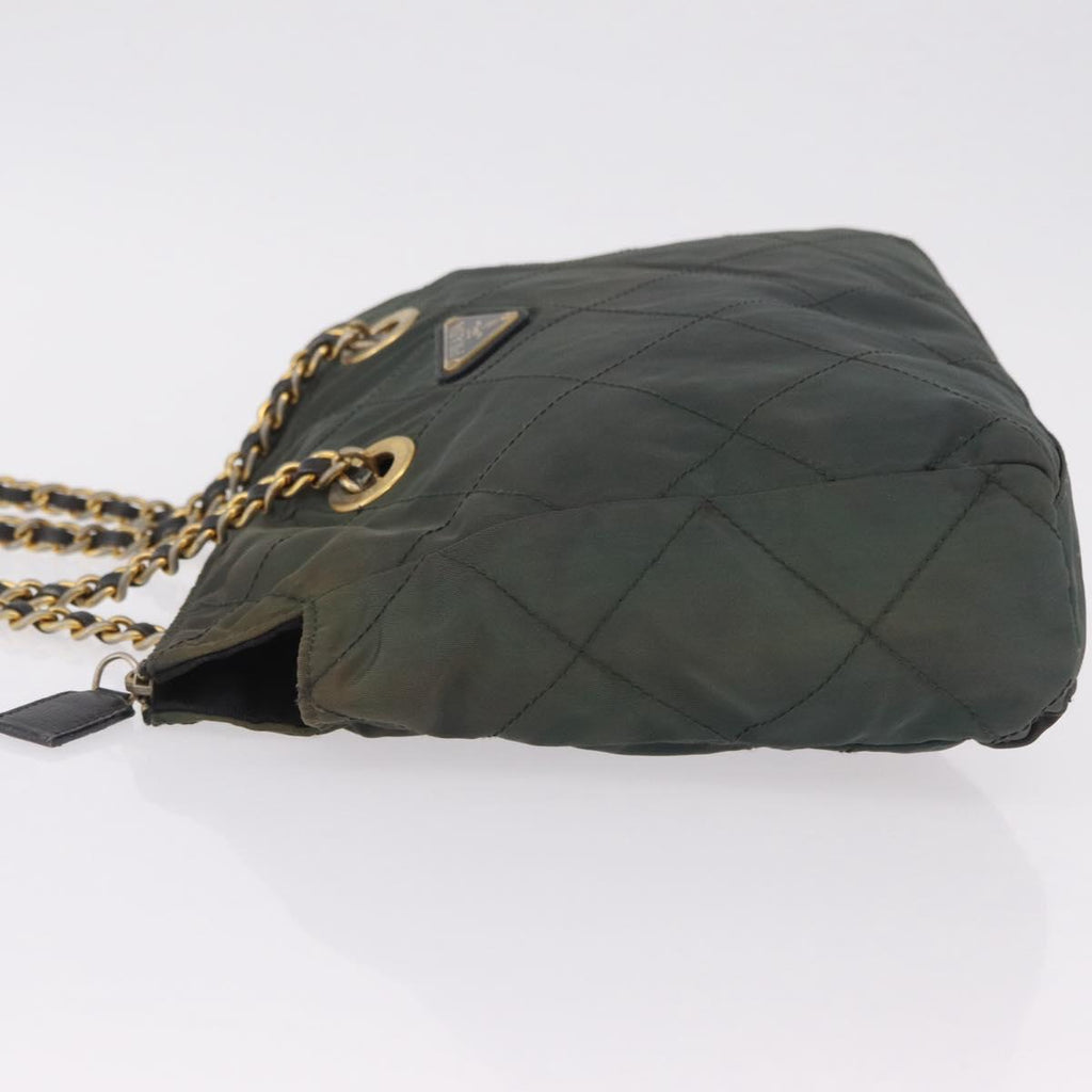 Prada Green Quilted Shoulder Bag