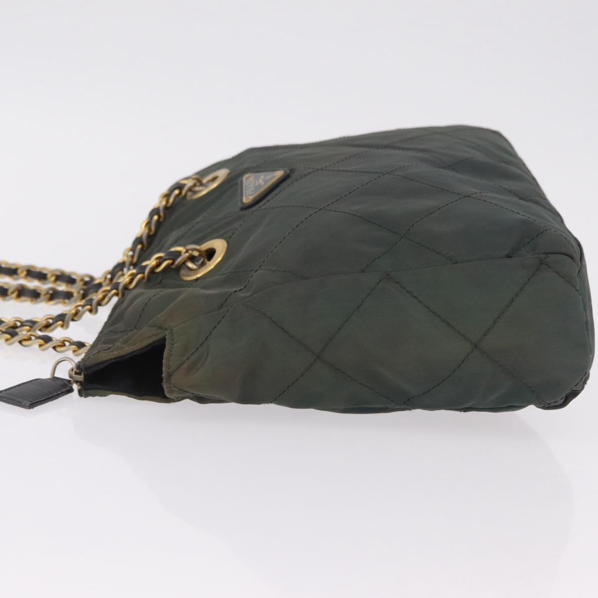 Prada Green Quilted Shoulder Bag