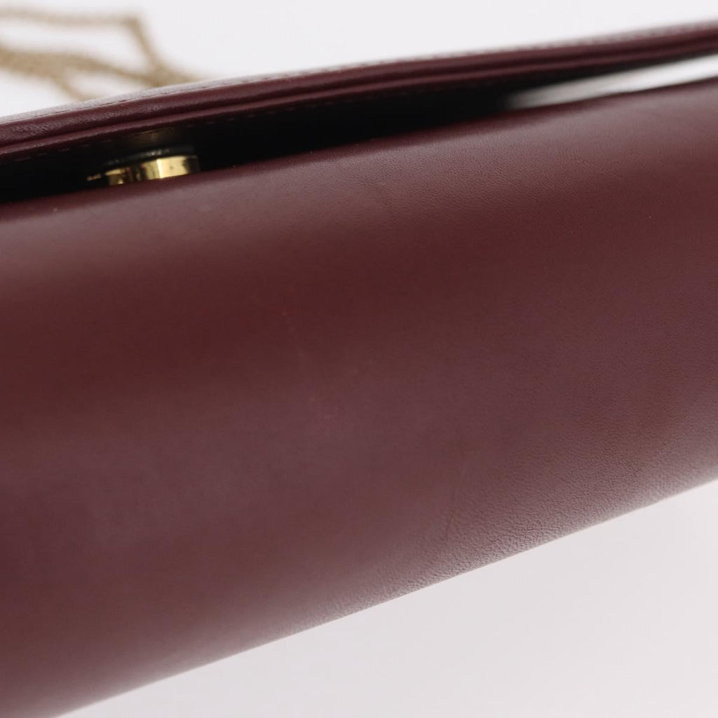 Cartier Burgundy Chain Shoulder Bag