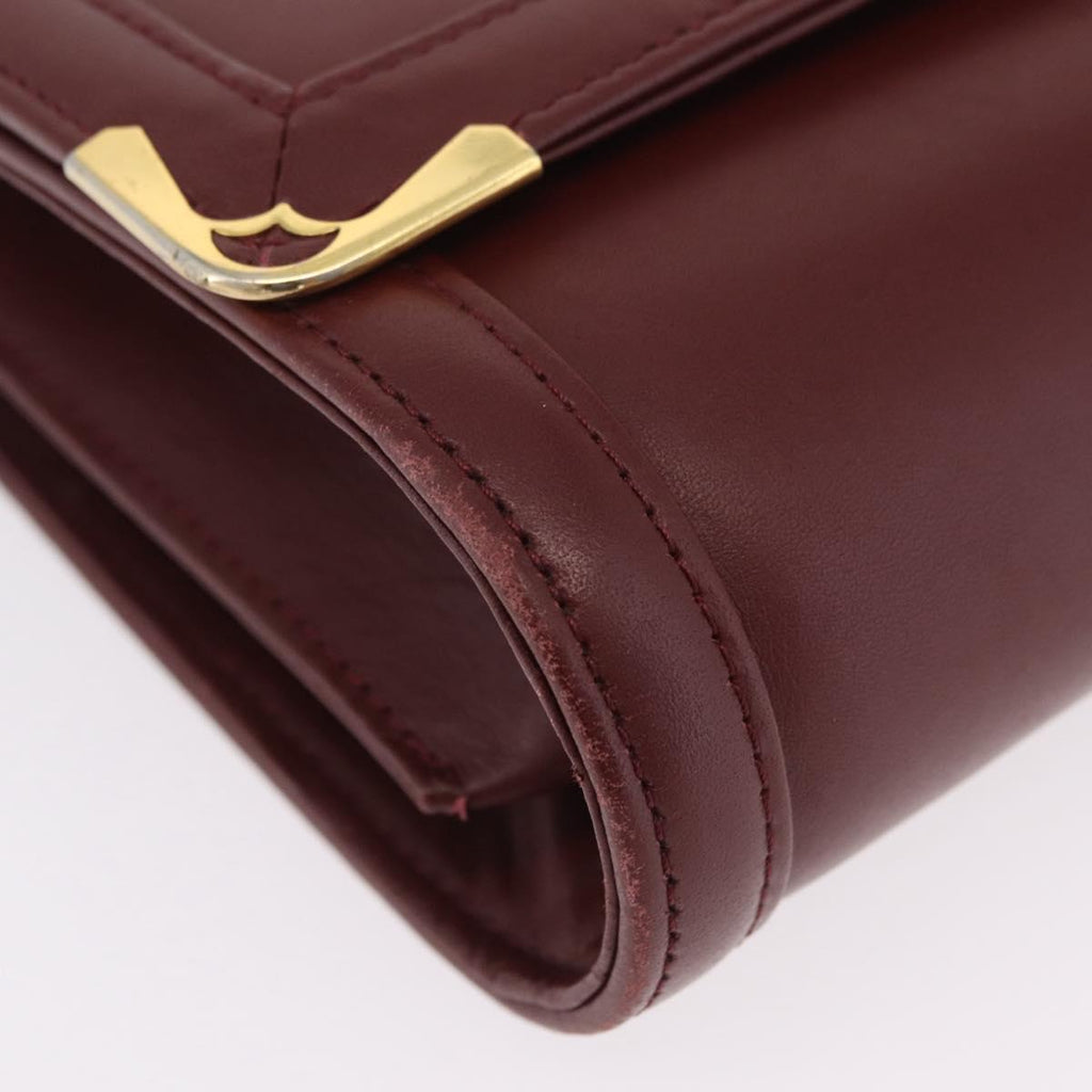 Cartier Burgundy Chain Shoulder Bag