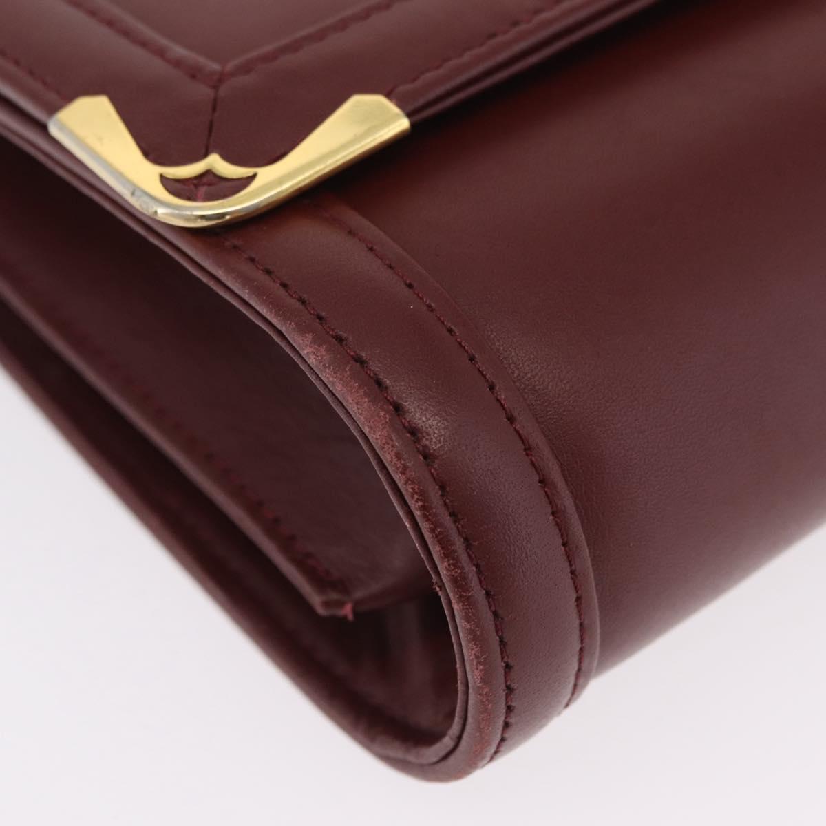 Cartier Burgundy Chain Shoulder Bag