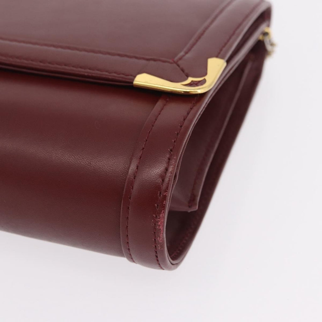 Cartier Burgundy Chain Shoulder Bag