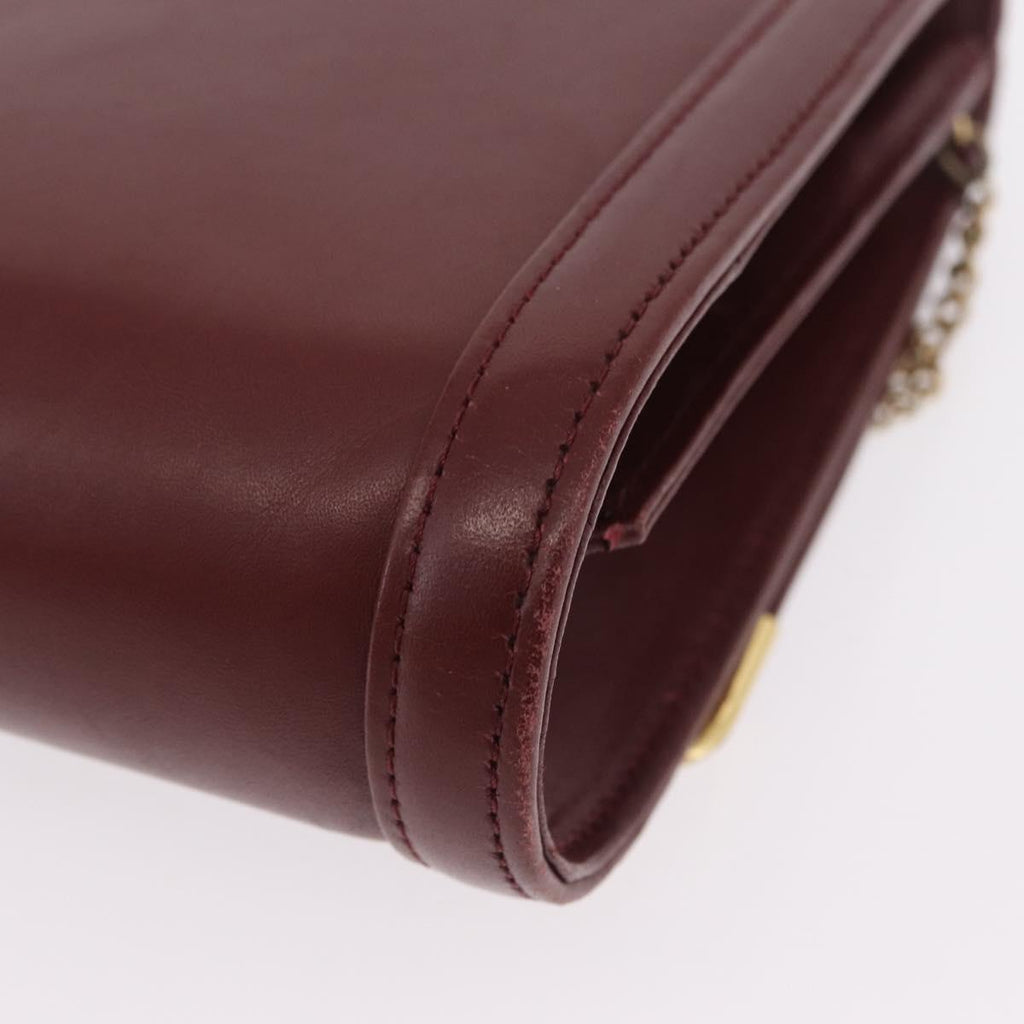 Cartier Burgundy Chain Shoulder Bag