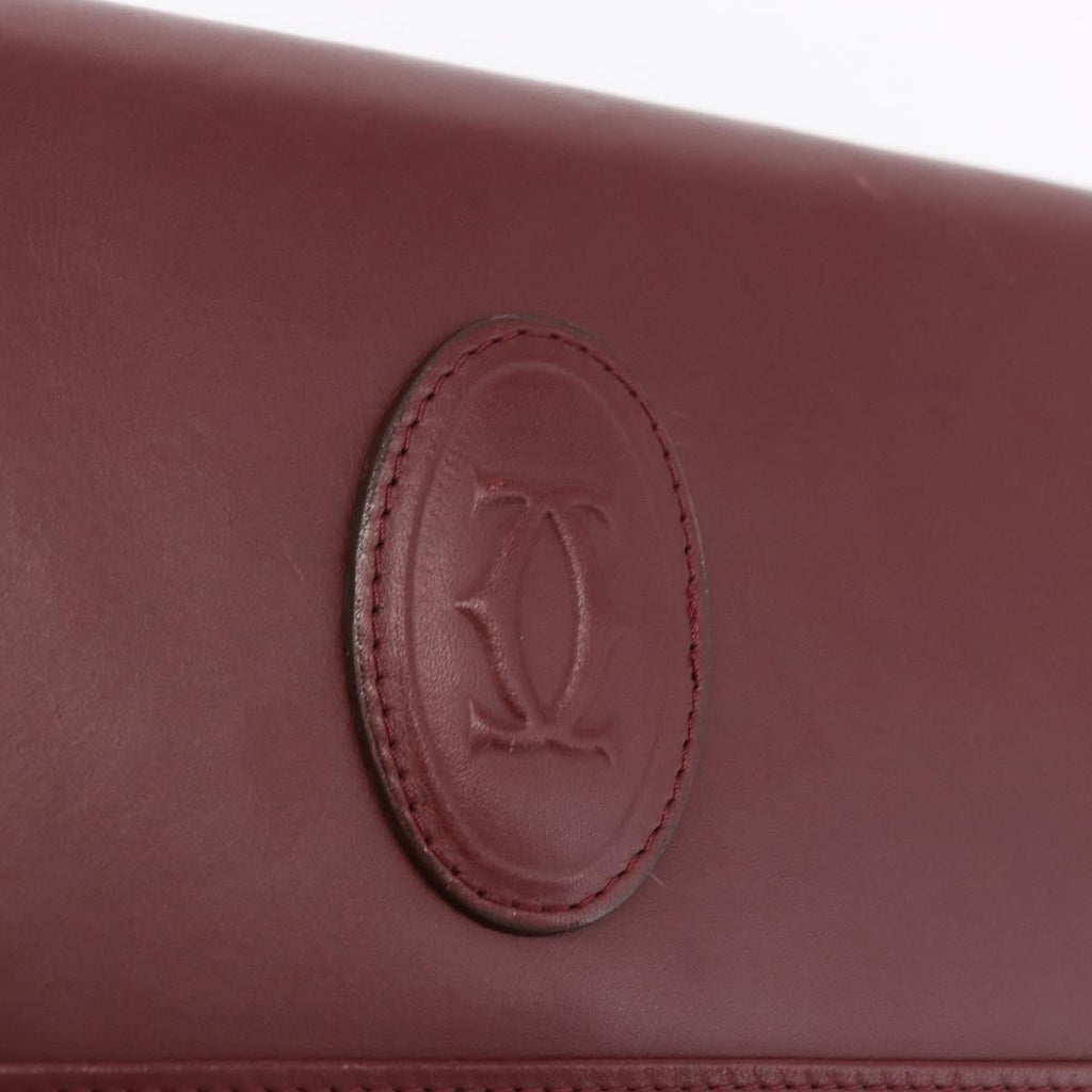 Cartier Burgundy Chain Shoulder Bag