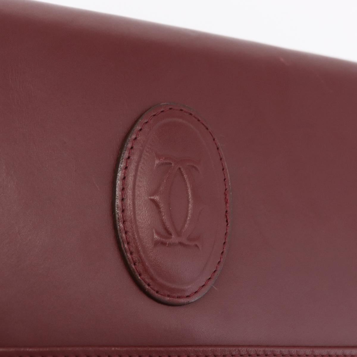 Cartier Burgundy Chain Shoulder Bag