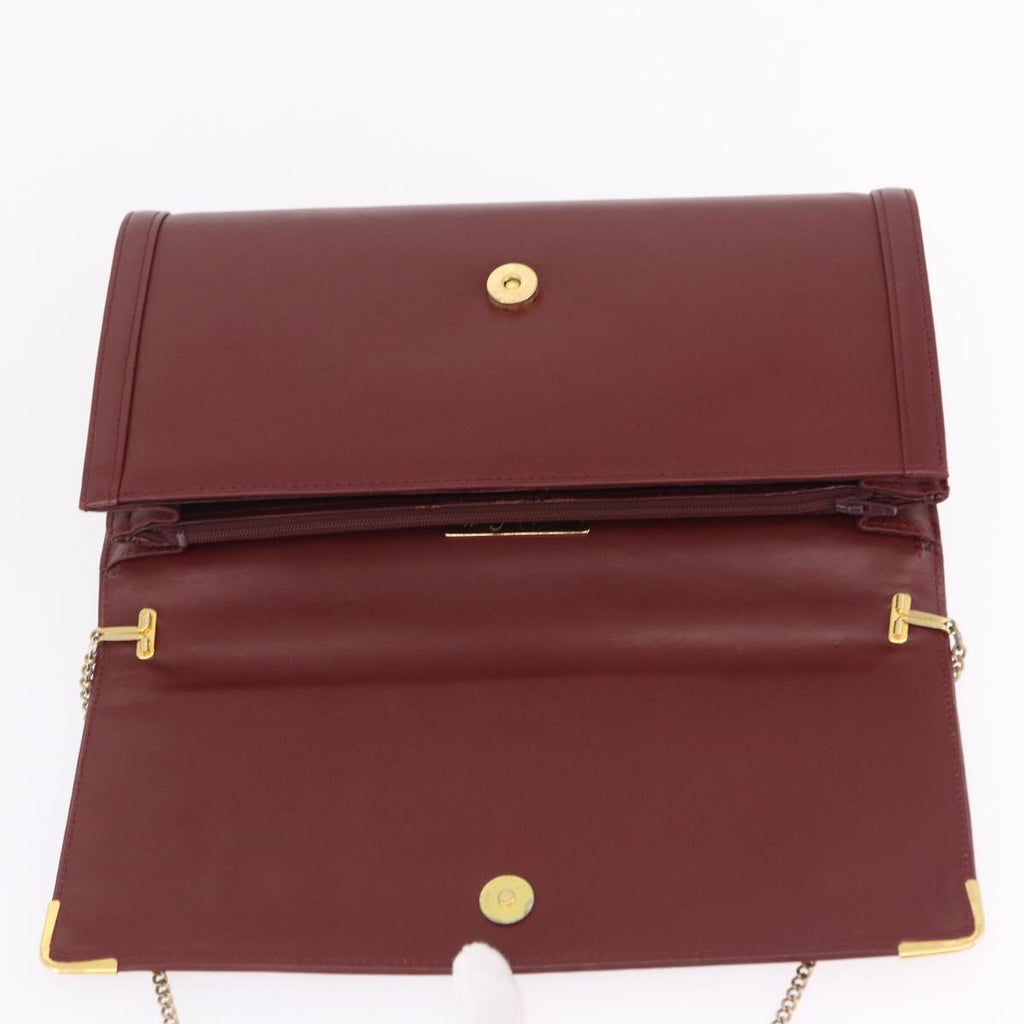 Cartier Burgundy Chain Shoulder Bag