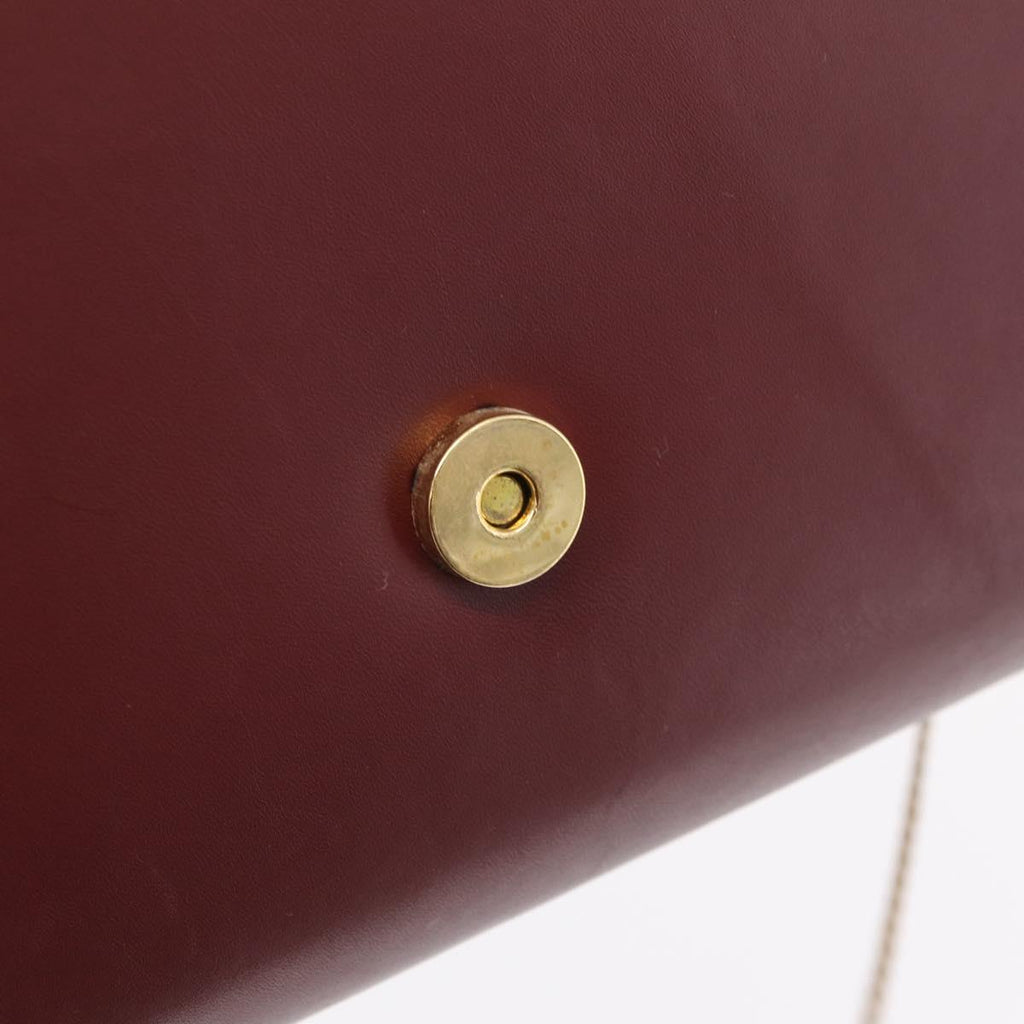Cartier Burgundy Chain Shoulder Bag