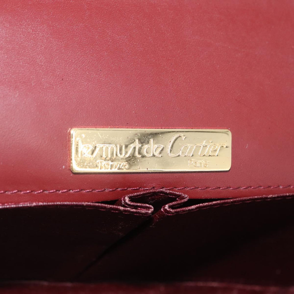 Cartier Burgundy Chain Shoulder Bag