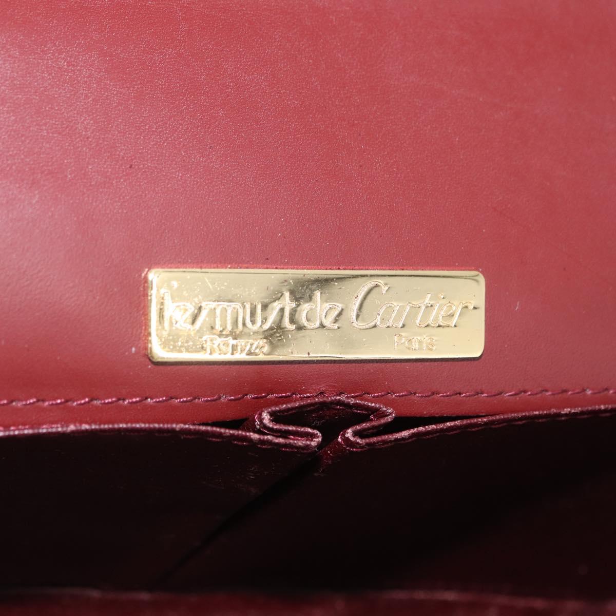 Cartier Burgundy Chain Shoulder Bag