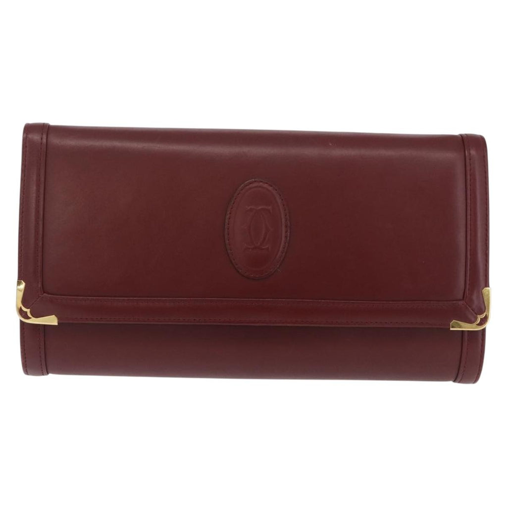 Cartier Burgundy Chain Shoulder Bag