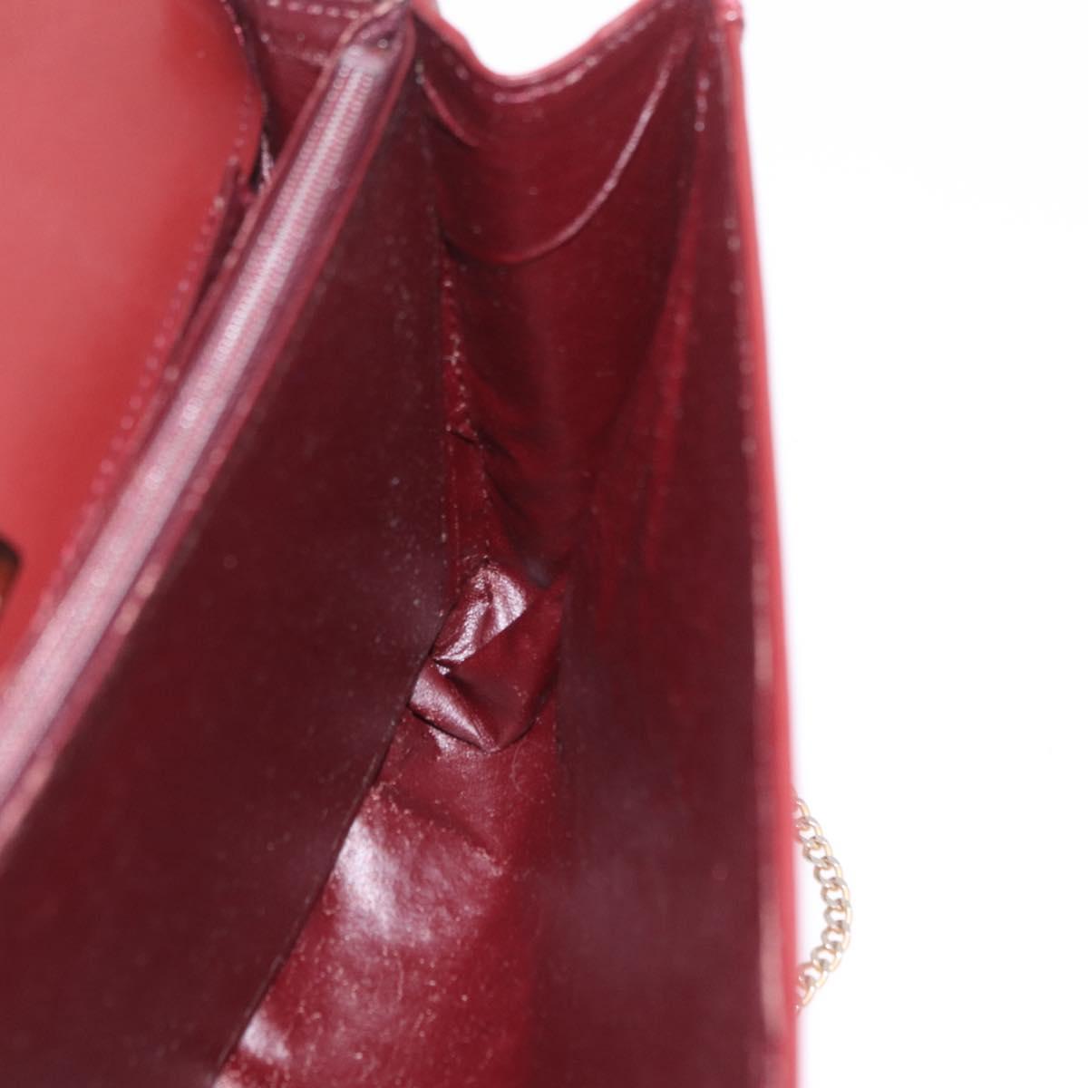 Cartier Burgundy Chain Shoulder Bag