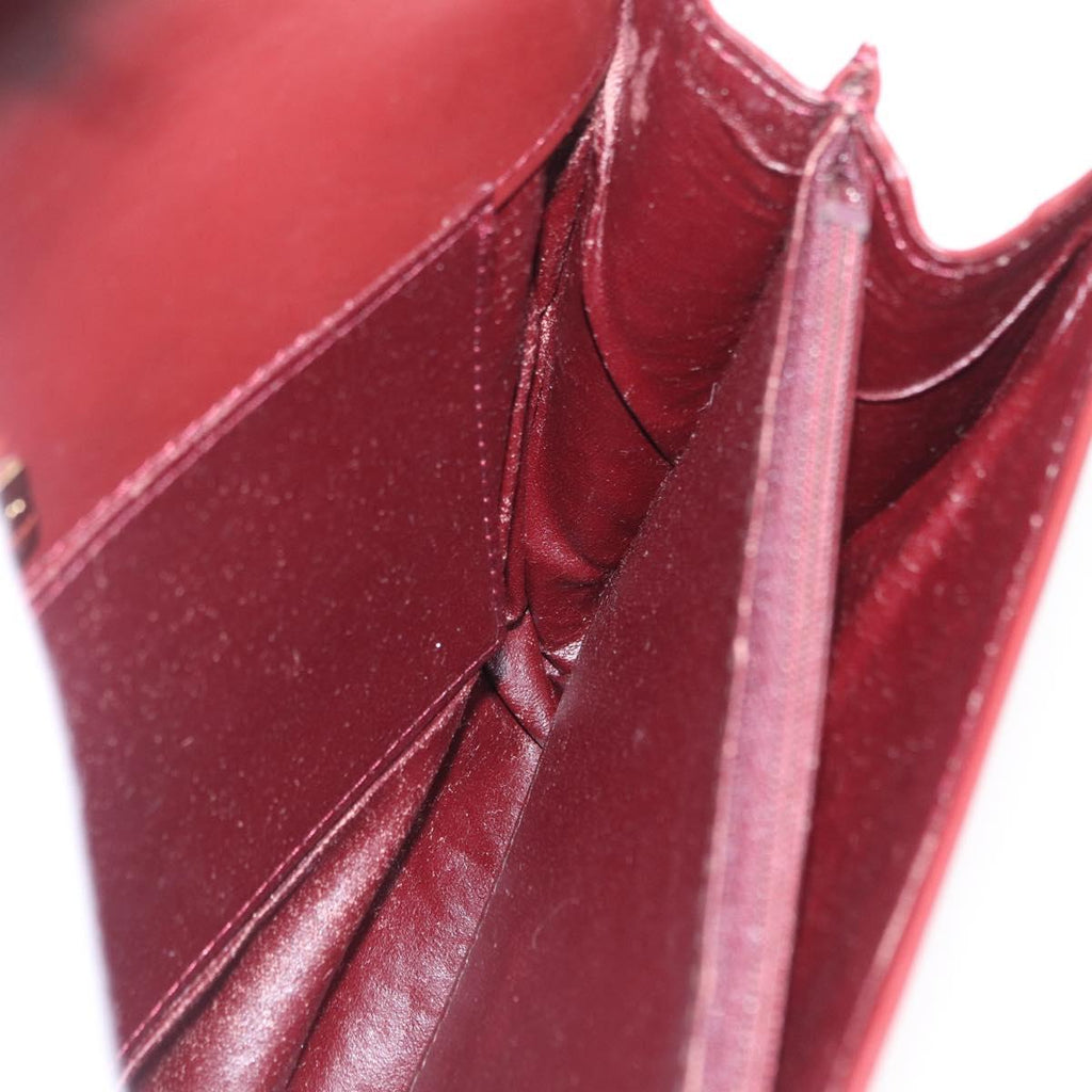 Cartier Burgundy Chain Shoulder Bag