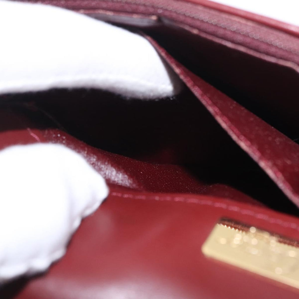 Cartier Burgundy Chain Shoulder Bag