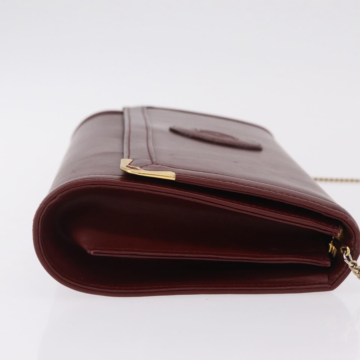 Cartier Burgundy Chain Shoulder Bag