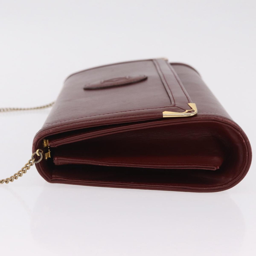 Cartier Burgundy Chain Shoulder Bag