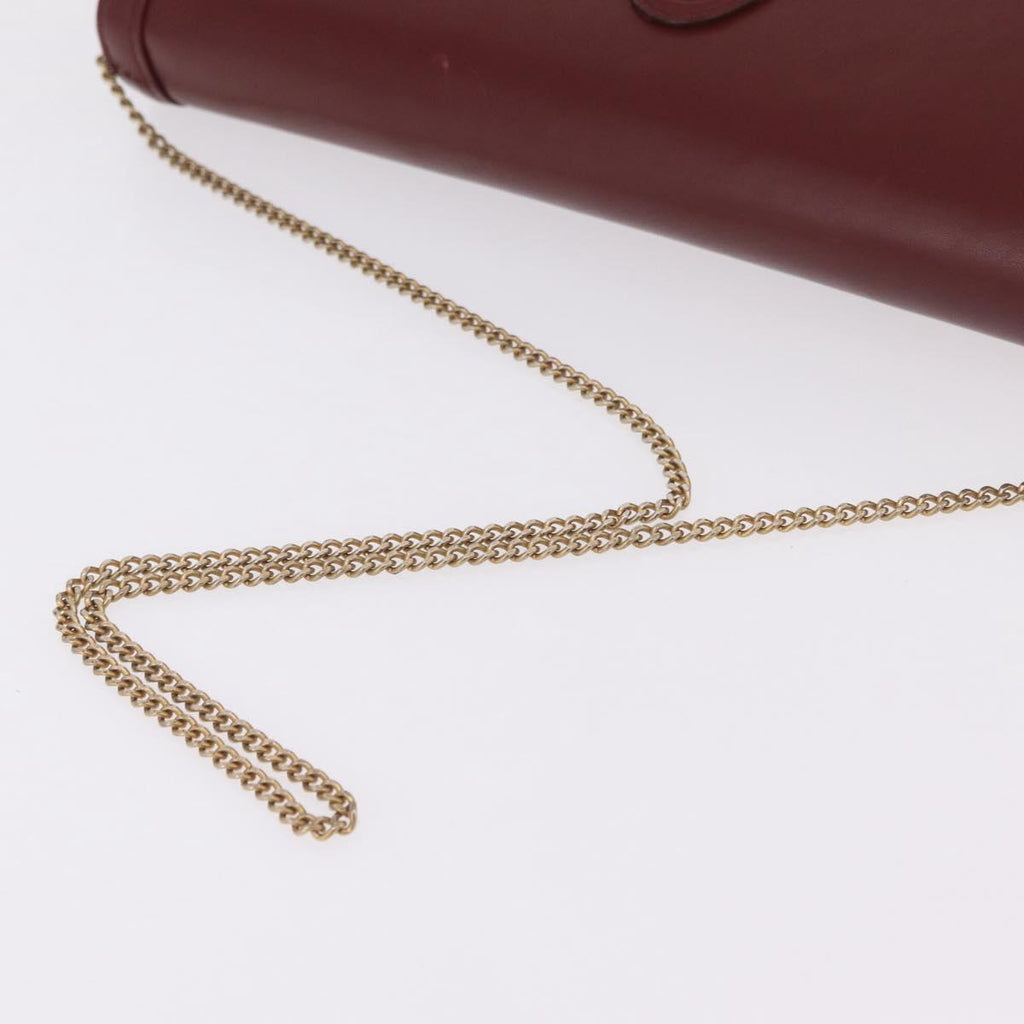 Cartier Burgundy Chain Shoulder Bag