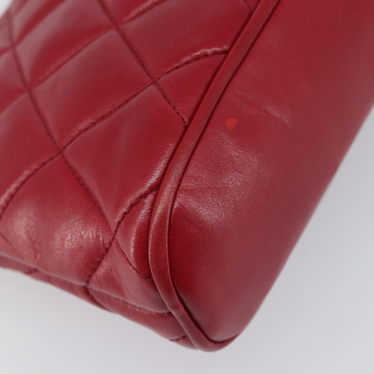 Chanel Red Leather Mini Shoulder Bag