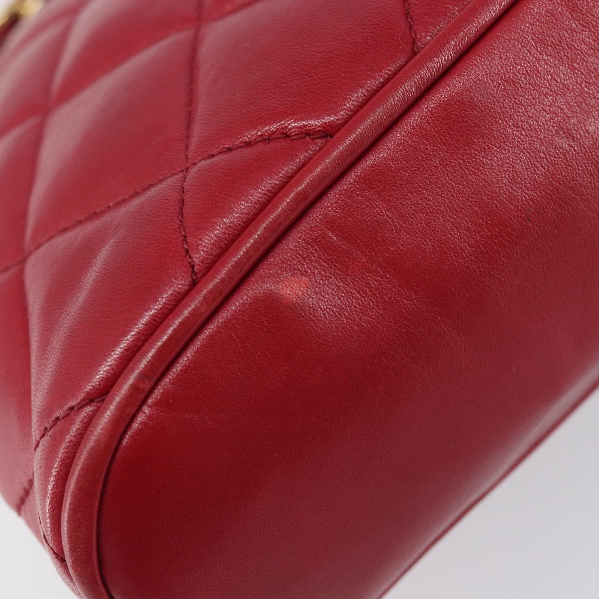Chanel Red Leather Mini Shoulder Bag