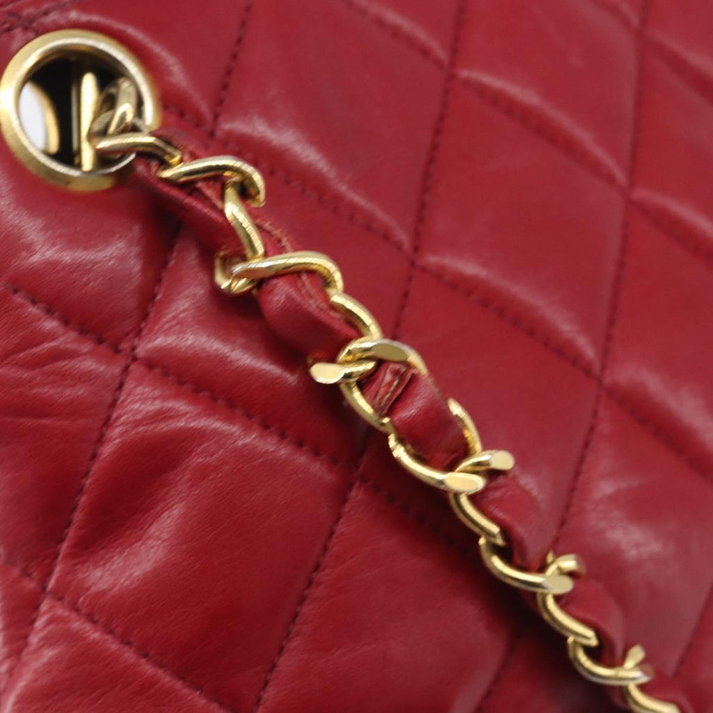 Chanel Red Leather Mini Shoulder Bag