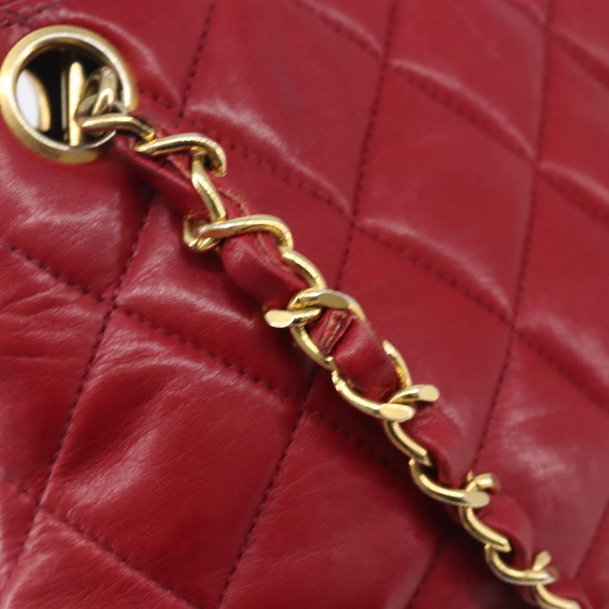 Chanel Red Leather Mini Shoulder Bag