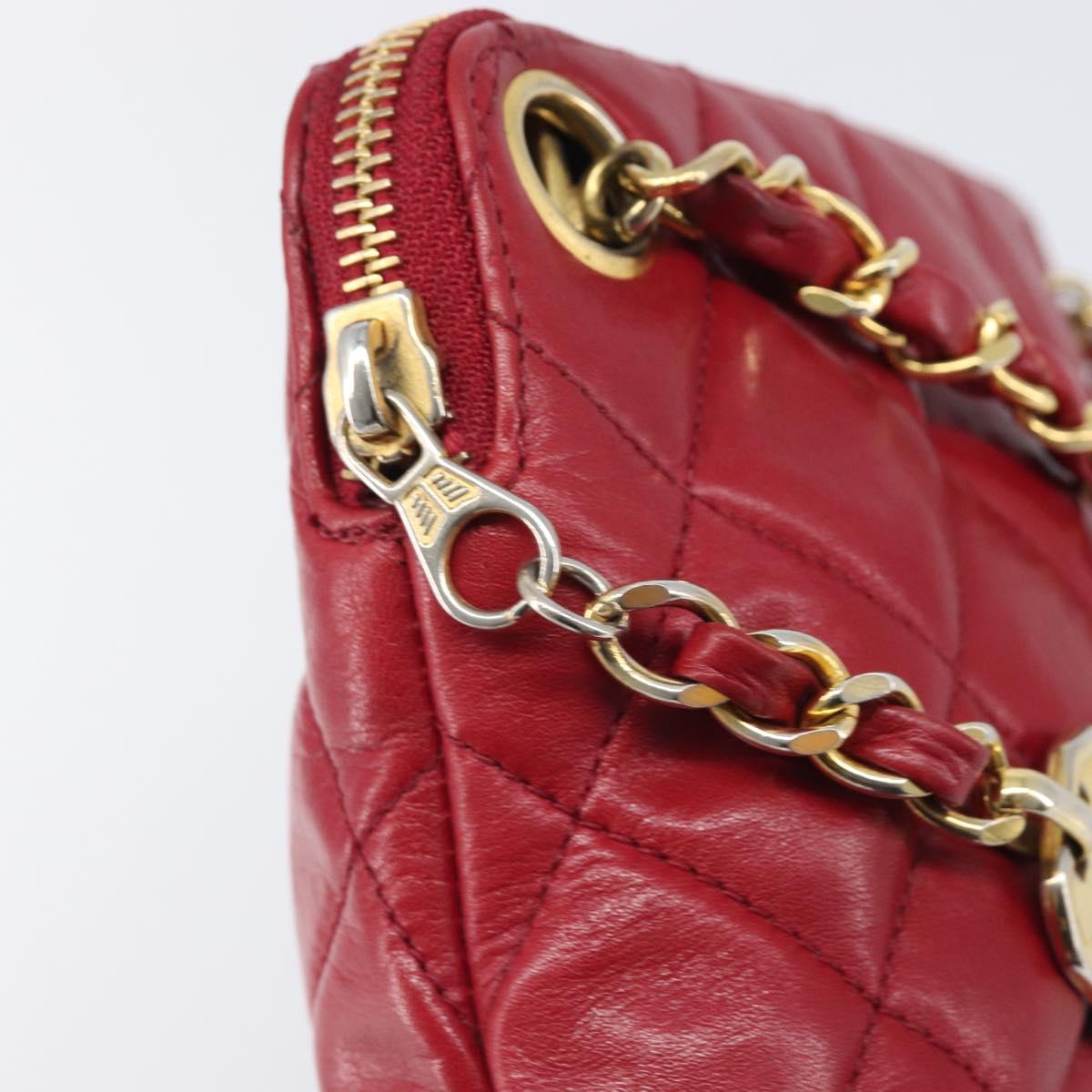 Chanel Red Leather Mini Shoulder Bag