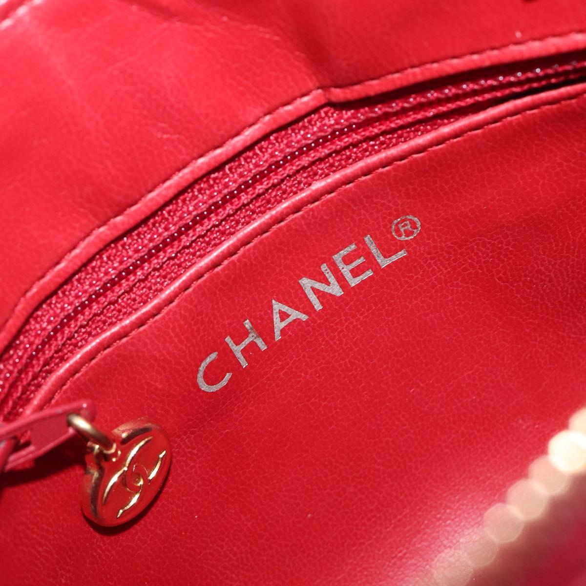 Chanel Red Leather Mini Shoulder Bag