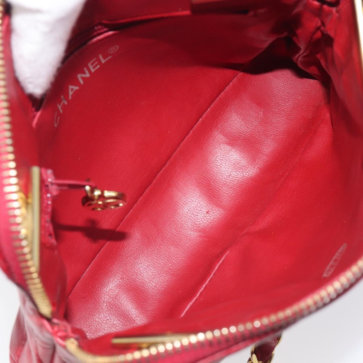 Chanel Red Leather Mini Shoulder Bag