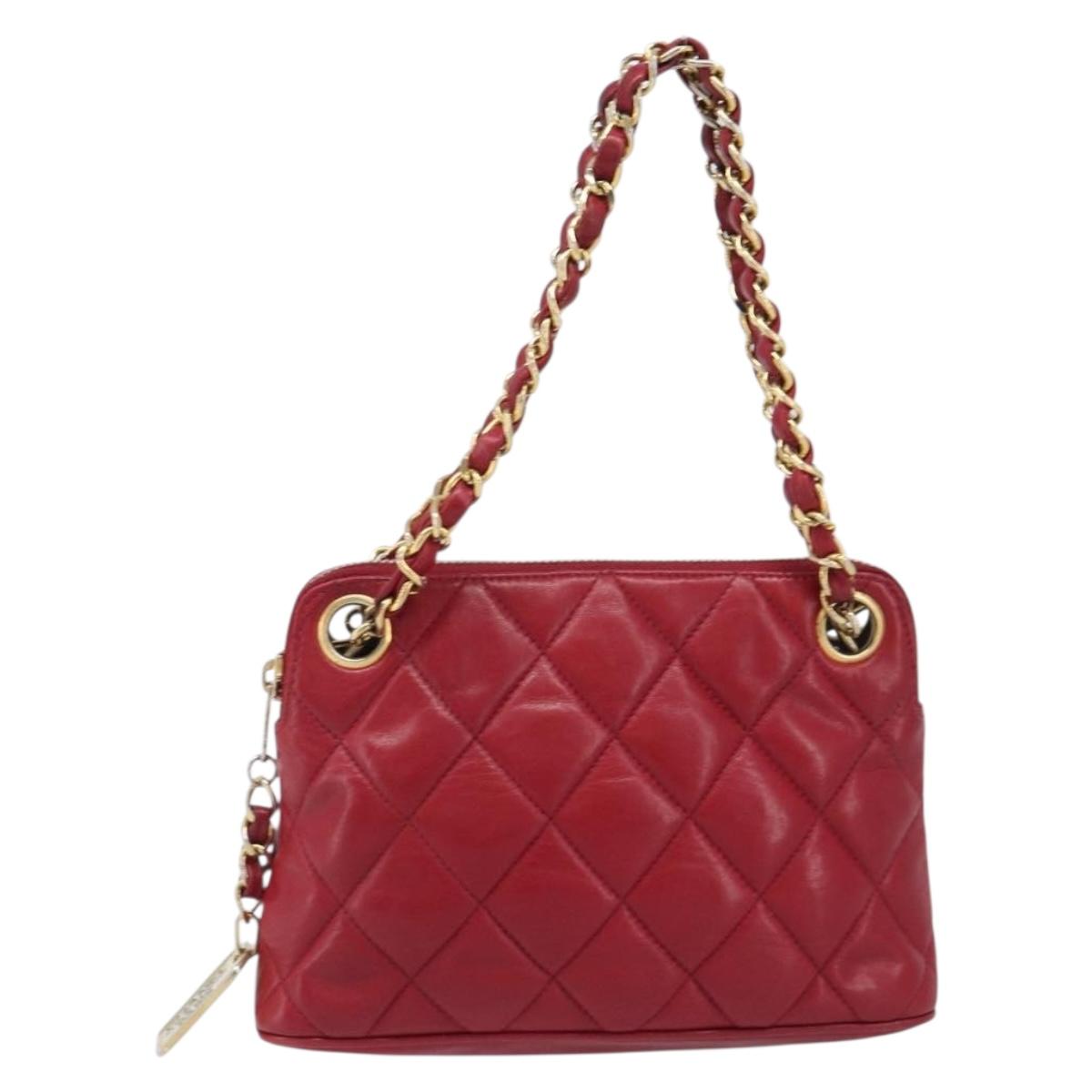 Chanel Red Leather Mini Shoulder Bag