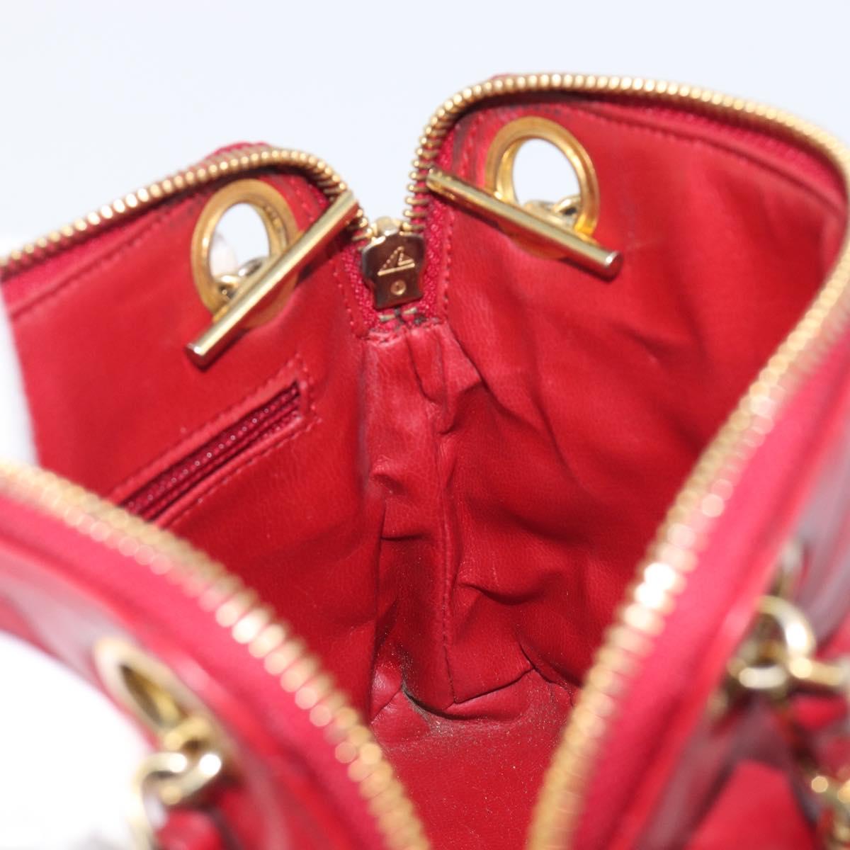 Chanel Red Leather Mini Shoulder Bag
