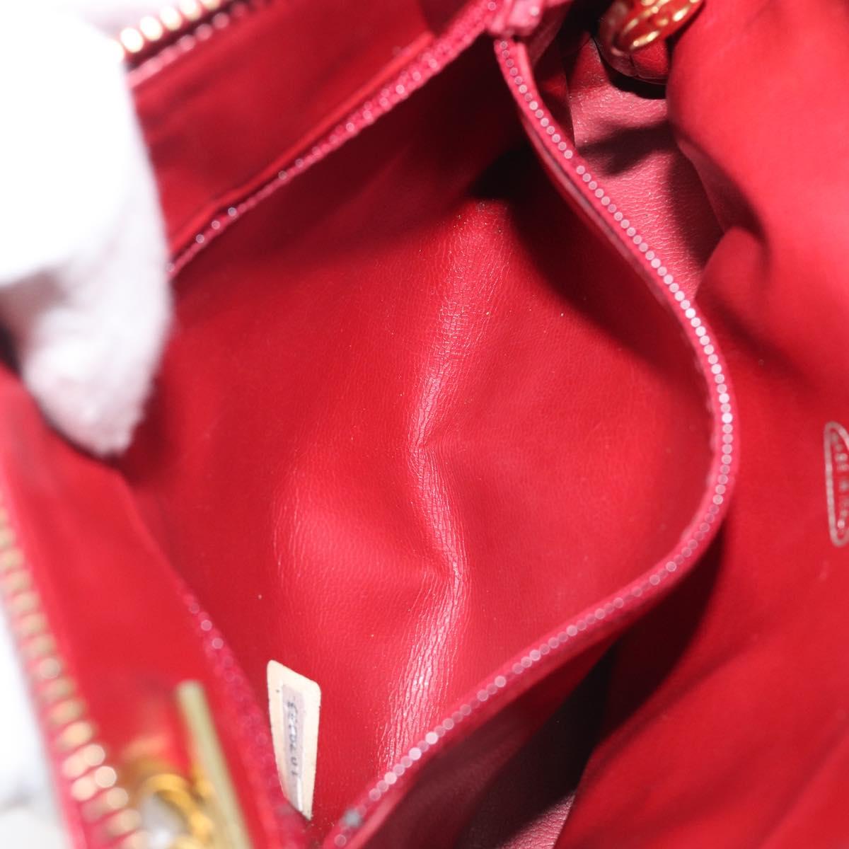 Chanel Red Leather Mini Shoulder Bag