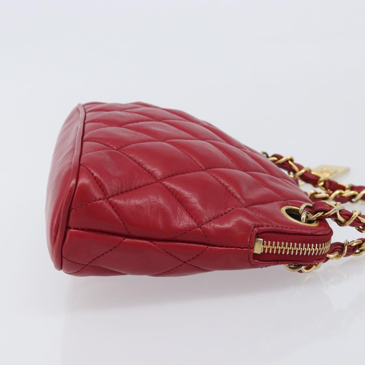 Chanel Red Leather Mini Shoulder Bag