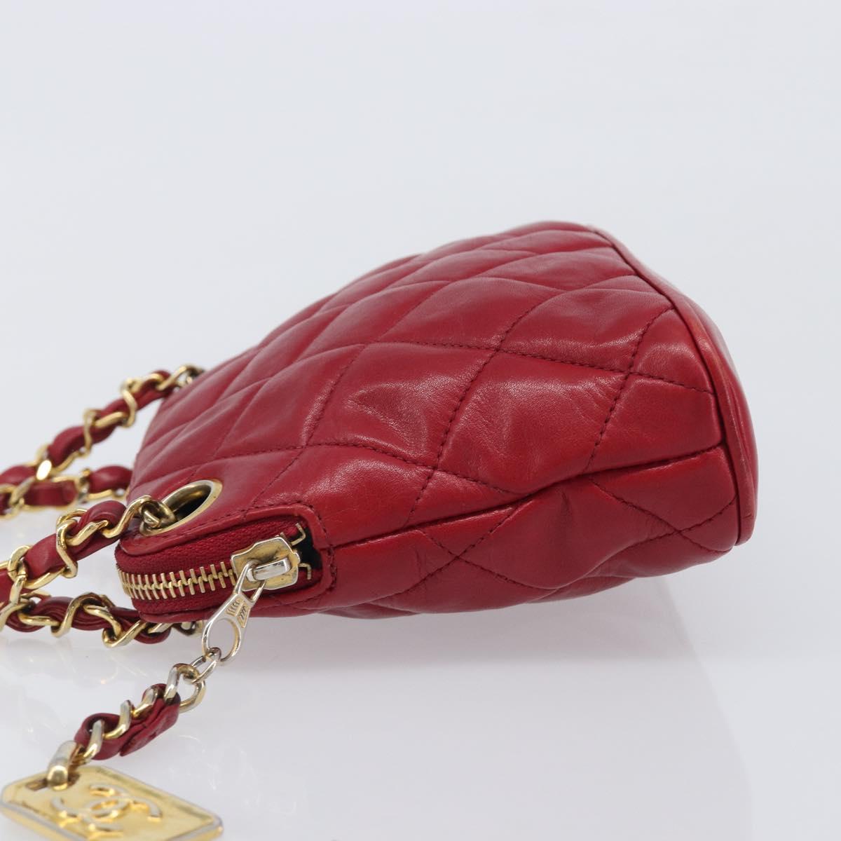 Chanel Red Leather Mini Shoulder Bag