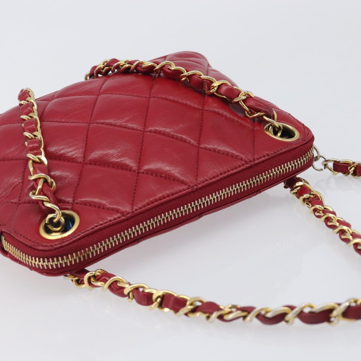 Chanel Red Leather Mini Shoulder Bag
